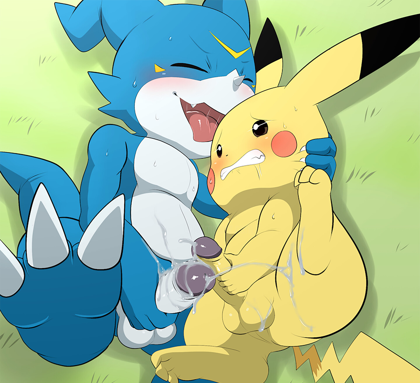 Pikachu And Veemon Fapping, Digital Arts by Happy The Red | Artmajeur