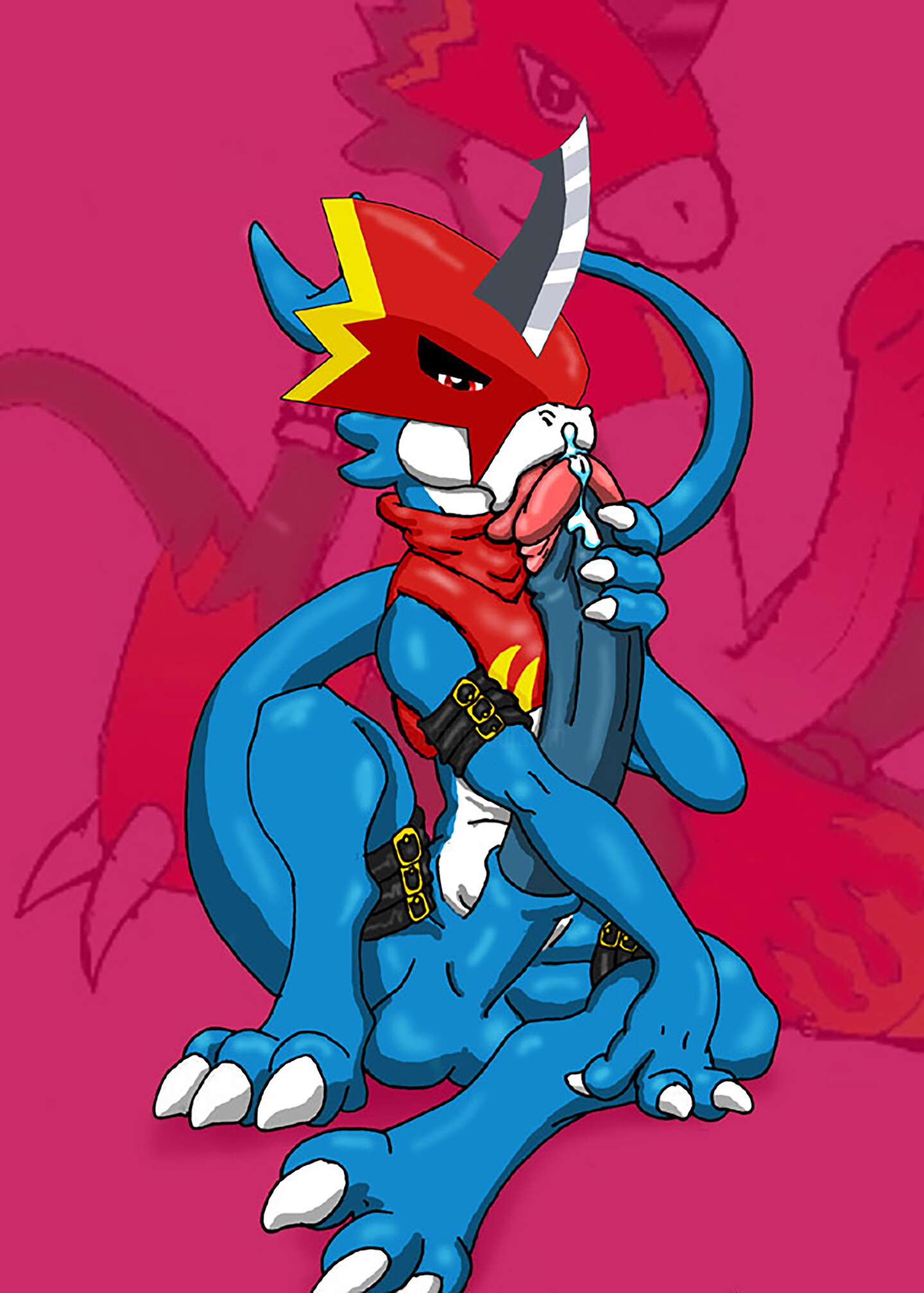 Flamedramon Licking His Dick, Digital Arts by Happy The Red | Artmajeur