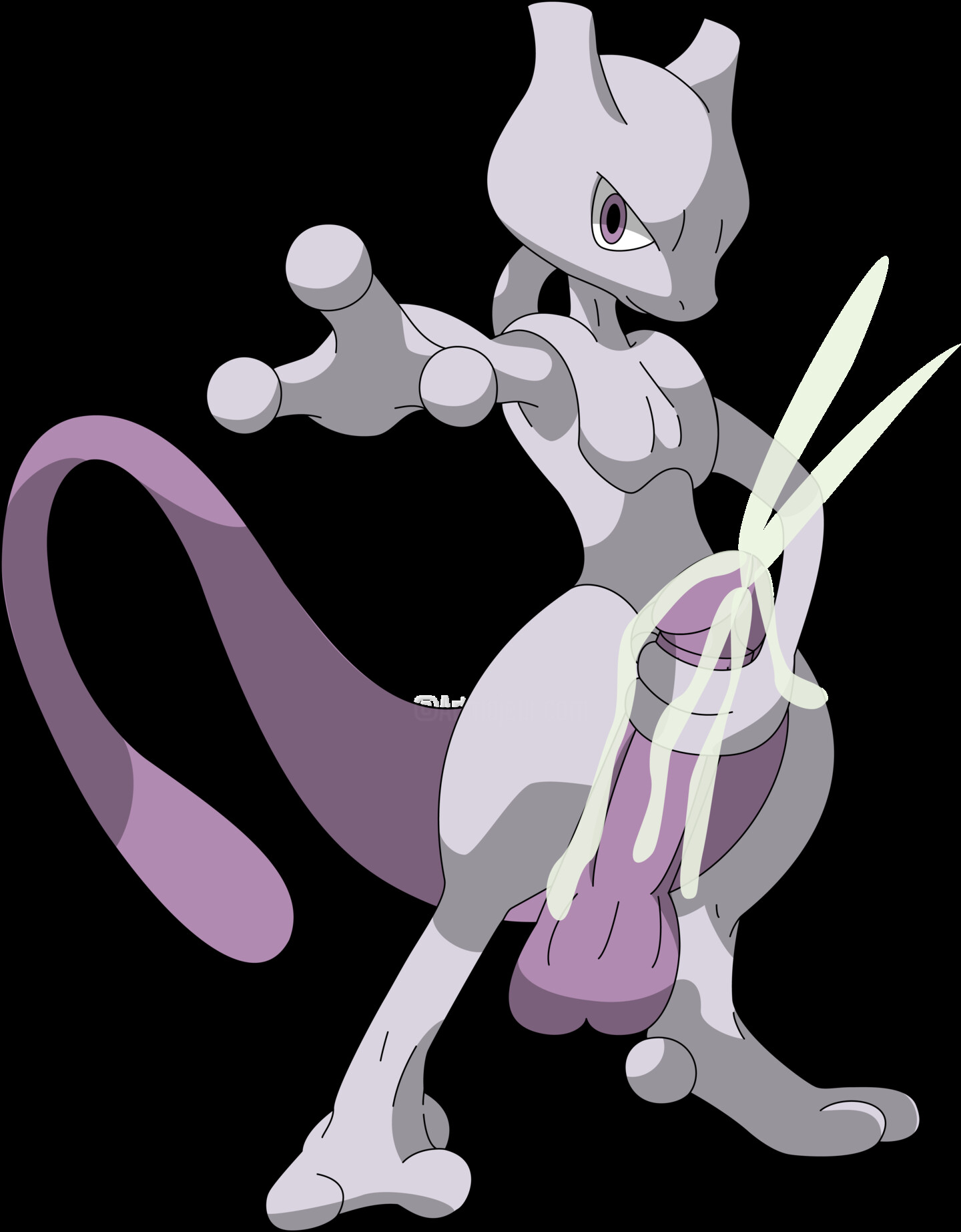 Mewtwo Fapping, Digital Arts by Happy The Red | Artmajeur