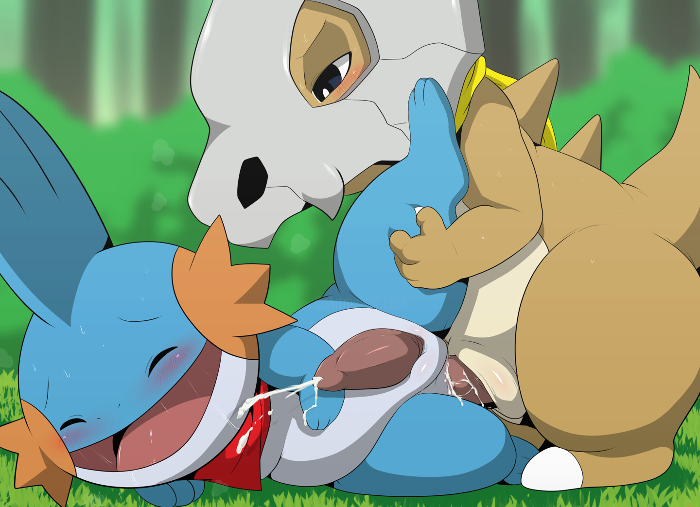 Cubone X Mudkip, Digital Arts by Happy The Red | Artmajeur