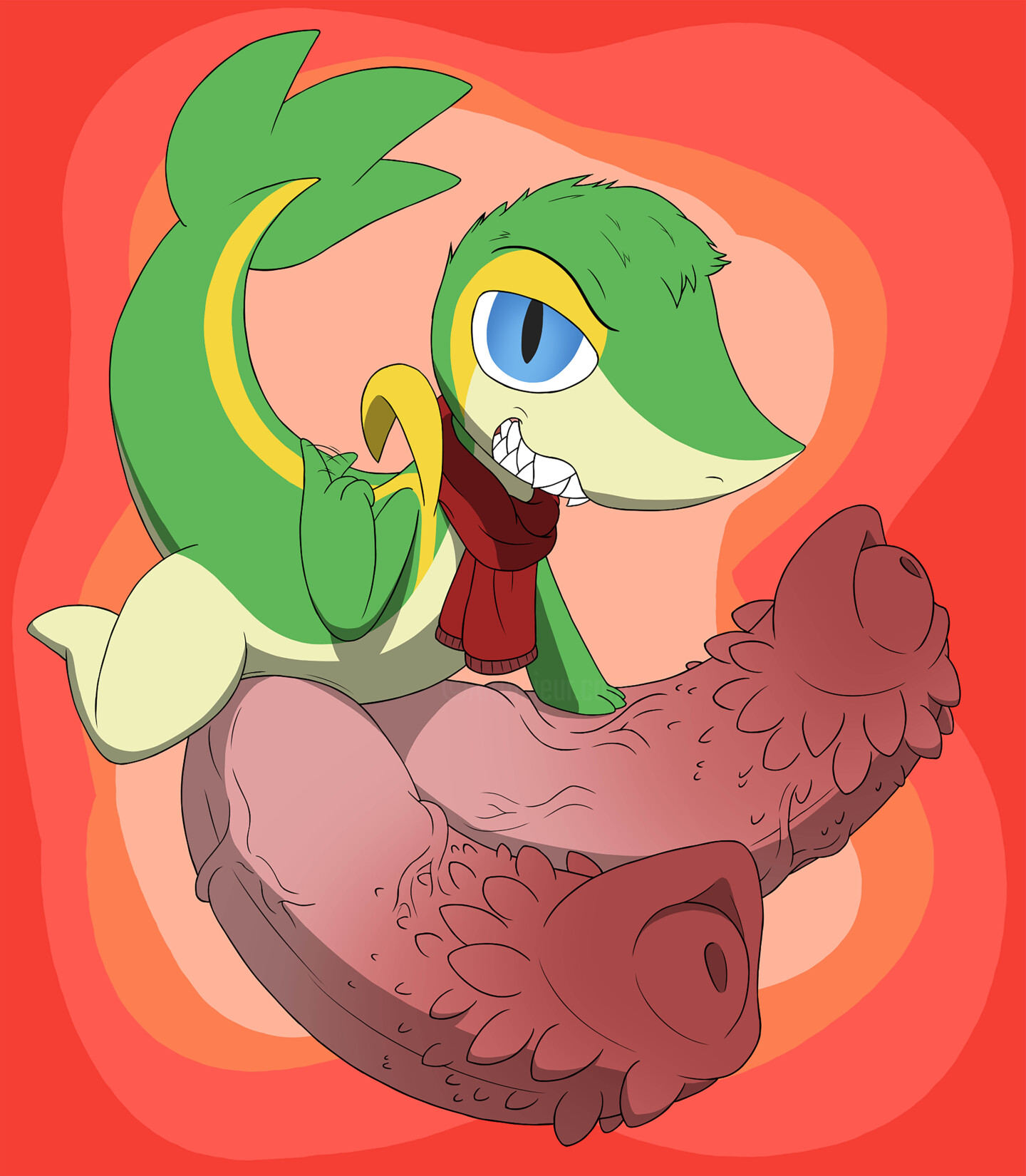 Snivy Wants To Use You, Digital Arts by Happy The Red | Artmajeur