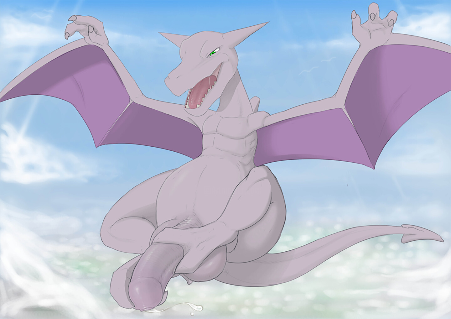 Aerodactyl Solo Fun, Digital Arts by Happy The Red | Artmajeur