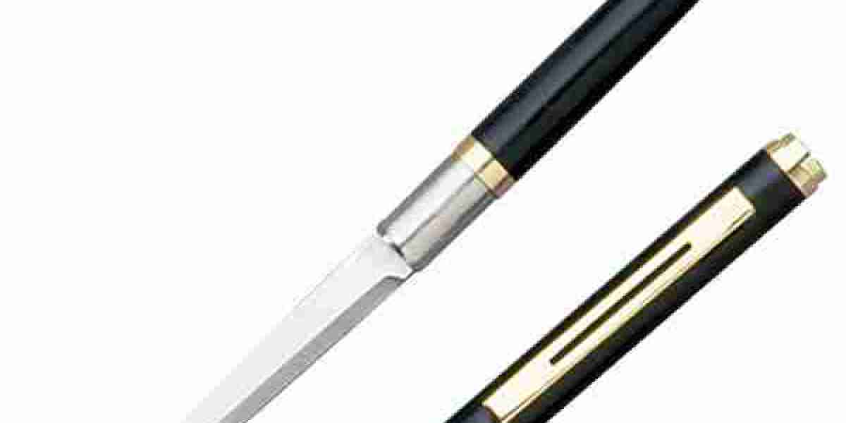 Black And Gold Pen Knife Letter Opener 3″ Blade